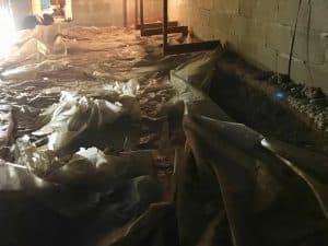 checking work on crawlspace