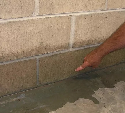 leaked water in foundation