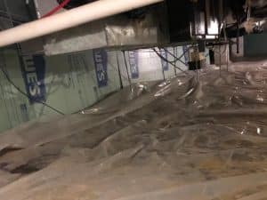 plastics on basement