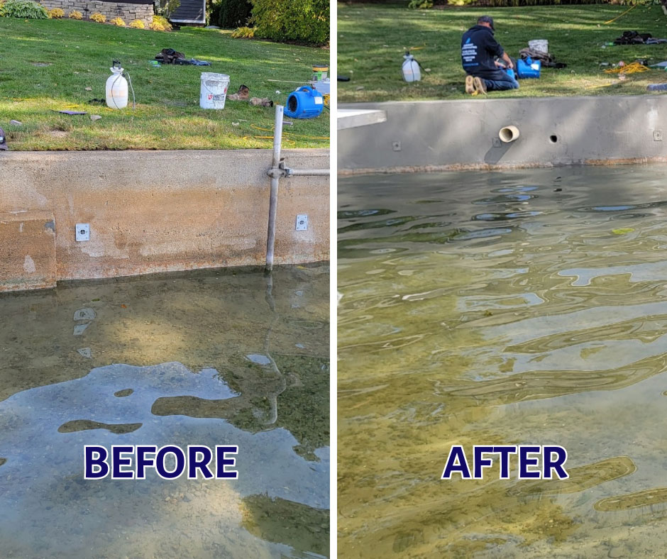 Seawall Repair in Traverse City Before and After